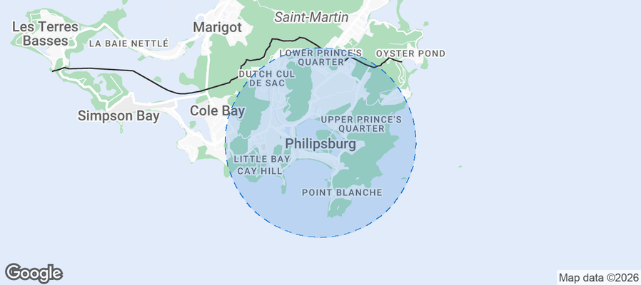 Philipsburg Airbnb map